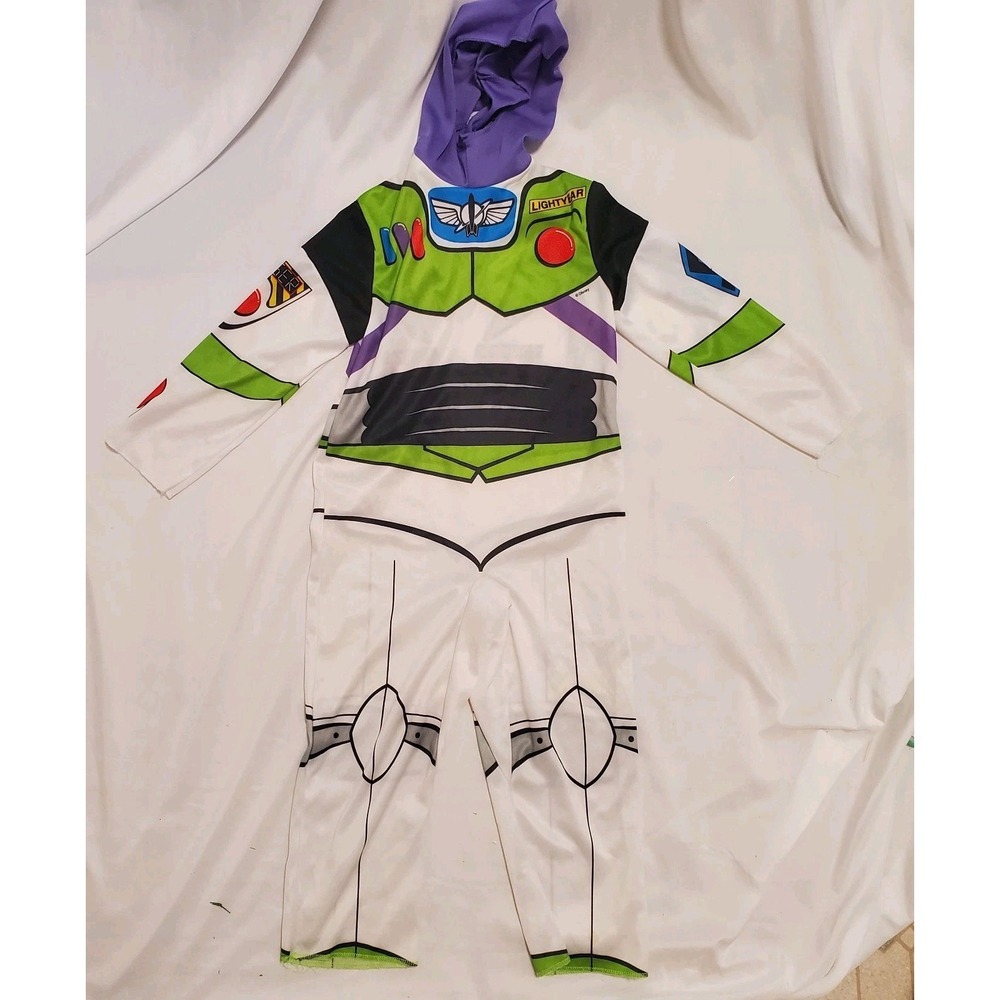 Disguise Toy Story Buzz Lightyear Hooded Halloween Costume 3T 4T Romper White